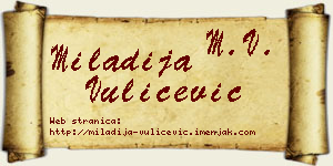 Miladija Vulićević vizit kartica